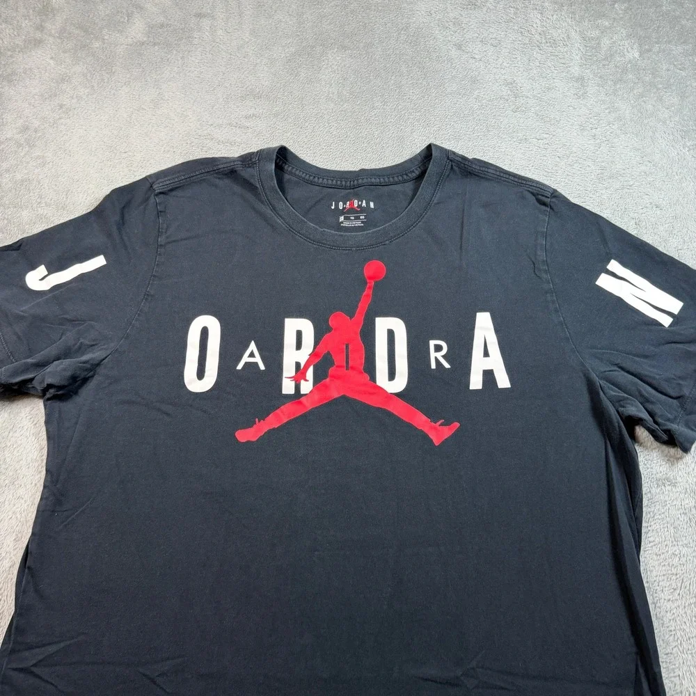 Nike Air Jordan Graphic T-Shirt Mens XL Black DNA Stretched Jumpman CZ1880